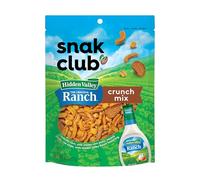 Snak Club Crunch Mix - Mezcla de especias de rancho Hidden Valley, nuggets de maíz tostados, chile y queso chiles, varillas de sésamo y chips de centeno, tamaño familiar, 237 ml