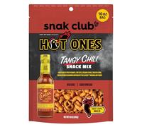 Snak Club x Mezcla de bocadillos Hot Ones, chile picante, bocadillos picantes con maní, pretzels, palitos de sésamo, maíz tostado, anacardos, inspirado en bocadillos veganos calientes, 10 onzas