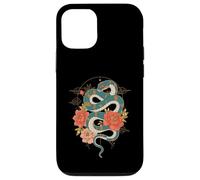 Snake and Flowers Chinese Zodiac Year 2025 Art Carcasa para iPhone 12/12 Pro
