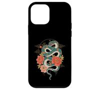 Snake and Flowers Chinese Zodiac Year 2025 Art Carcasa para iPhone 12 mini