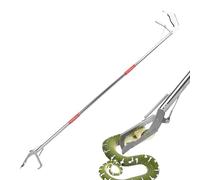 Snake Chanclas Grabber - Stainless Steel 127x12.5cm | Plegable Heavy Duty Trash And Garbage Reacher | Long-Handle Pickup Tool For Homeowners Gardeners Ranch Owners Shelter Staff Backyard Garden
