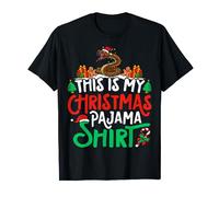 Snake Christmas Pajama Shirt Snake Lover Xmas Camiseta