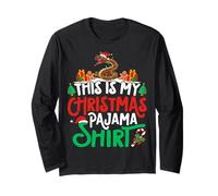 Snake Christmas Pajama Shirt Snake Lover Xmas Manga Larga