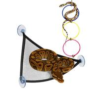 Snake Climbing Rings - Nylon 80cm | Reptile Hammock, Lizard Enrichment Toy | Cage Decor For Bearded Dragons, Geckos, Iguanas Indoor Home Tank Terrarium Accessories For Play and Exercise