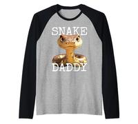 Snake Daddy Serpiente Papá Día del Padre Dulces Serpientes Camiseta Manga Raglan