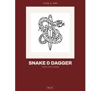 Snake & Dagger: Tattoo Flash Coloring Book for Adults with 40 Bold Line Traditional Designs - Coiled Serpents, Daggers and Traditional Roses for Relaxation and Stress Relief (Flash & Iron)