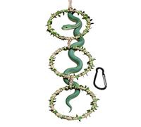 Snake Enclosure Accessories, 15 x 50 cm, ABS Rope Realistic Climbing Ring | Reptil Tank Enrichment Corn Snake Gecko Spider Frog Chameleon Cage Toy | Exercise Interactive Habitat Accessory for Curious