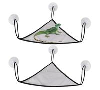 Snake Hammock & Reptile Bed Set - Breathable Reptile Suppor, 2-Piece Adjustable Rope Climbing Lounger - Breathable Mesh Habitat Decor For Bearded Dragons, Geckos, Iguanas & Axolotls