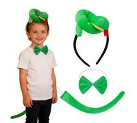 Snake Headbands - Animal Costume Headband for Kids, Fun Dress Up Accessories with Bowtie Tail and Soft Flexible Design, Ideal for Birthday Party Masquerade School Event Vacation Carnival Stage Perform