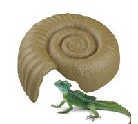 Snake Hides Ammonite Shape - 2.56 Inch Small Animal Shelter for Reptile Habitat, Decorative Terrarium House for Hiding Resting Sleeping,Garden Tank Home Play Environment