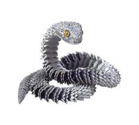 Snake impreso en 3D - 2,5 ft Toys Fidget impresos en 3D | Juguete articulado realista poliláctico, movimiento flexible Sernenti de impresión 3D para cumpleaños Cesta de Pascua Decorrile de escribano