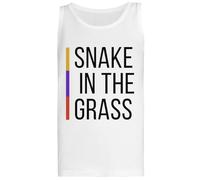 Snake In The Grass Snake Camiseta Blanca Sin Mangas para Mujer