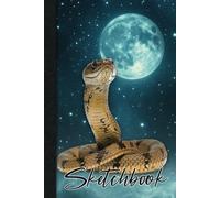 Snake Moon Sketchbook 6 x 9: Cute Mystic Snake Moon Notebook for Drawing or doodling 112 Pages with Snake Moon bottom border, includes belong page. Great for Sketching or journal.