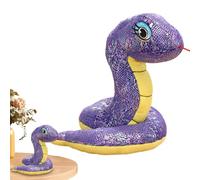 Snake Plush - Sequin Pet Snake Stuffed Animal, Soft Huggable Cute Plush Toy, For Kids Boys and Girls Bedroom Living Room Sofa Home Decor Gift Birthday Holiday Playroom Collectible Novelty Animal