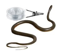 Snake Prank String - Juguete de simulación realista, broma de golf | Accesorio de movimiento vívido con clip para chistes divertidos, decoración de Halloween, hardware de reptil artificial