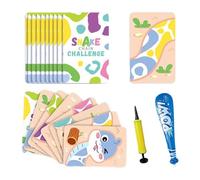 Snake Puzzles, Animal Cards, Easy Rules Early Learning Animal Themes Educational Fun Kid Friendly Memory Boost Age Appropriate, Party Games for 3+ to Improve Memory