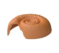 Snake Reptile Shelter | PP, 21,5 x 18 x 6,5 cm, 117 g | Ammonite Shell Shape For Tortoises, Geckos & Lizards | Spiral Cave (Black/Light Brown/Olive Green/Champán)
