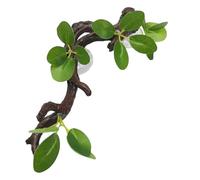 Snake Tank Decor, Suction Tree Branch with Leaves, Reptil Enrichment Toy, Realistic Snake Enclosure Decor, 12.01x4.92x2.6 inches, Terrarium Accessories for Snakes, Lizards