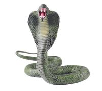 Snake Toy - Pieza decorativa de estilo de vida silvestre, modelo de juguete realista de Cobra, réplica de reptil flexible, figura de animal de PVC duradera, Broma Halloween Prop | Safari Jungle