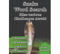 Snake Word Search: 100 Puzzles in Large Print | Brain-Boosting Word Searches for Teens, Adults, and Seniors