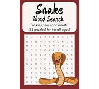 Snake Word Search Book: Word Searches with Easy to Read Print, All About Serpents and Cobras and More | 6x9 in, 110 pages | 55 Puzzles...Great Gift for Holidays and Free Times