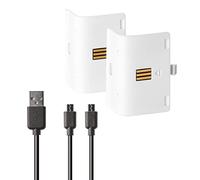 snakebyte Battery Kit - 2 Batterys 800mAh Each - White - Compatible with All Xbox One Controllers and with snakebyte Twin Charge X Charging Station