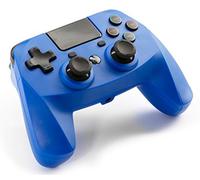 snakebyte GAMEPAD 4S - azul - Controlador inalámbrico Bluetooth para PlayStation 4 / PS4 Slim / Pro, joysticks duales analógicos, compatible con PC, conector para auriculares de 3,5 mm, panel táctil