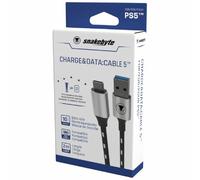 snakebyte PS5 CHARGE & DATA CABLE 5 - USB 3.2 cable tipo C, cable de carga tipo C y cable de datos, carga el controlador de PlayStation 5 DualSense, comp. con Xbox Series X, Samsung, diseño PS5