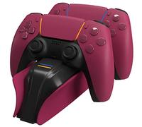 snakebyte PS5 Twin Charge 5 - Estación de carga para controlador DualSense PS5, carga rápida de 2 horas para controlador inalámbrico, cable tipo C, indicador de estado de carga LED, diseño PS5, color