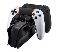 Snakebyte PS5 Twin:Charge 5 - Playstation 5 Charging Station for DualSense Controller, Charger Kit for 2 Wireless Controllers Including Type-C Cable, LED Charge Status Display, PS5 Design, Black