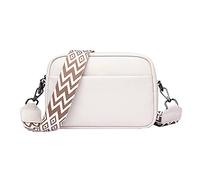 Snakell Crossbody Bag Damen Breite Gurt Umhängetasche Bauchtasche Damen Stylisch Brusttasche Handy UmhäNgetasche Schultertaschen mit vielen FäChern Moderne Taschen Abnehmbar Schultergur, blanco-1