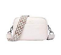Snakell Crossbody Bag Damen Breite Gurt Umhängetasche Bauchtasche Damen Stylisch Brusttasche Handy UmhäNgetasche Schultertaschen mit vielen FäChern Moderne Taschen Abnehmbar Schultergur, Blanco-2