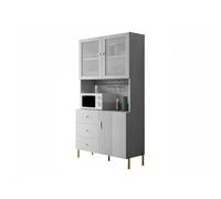 SnamicE Aparador de buffet moderno minimalista de pared alto armario de restaurante armario de almacenamiento gabinete de almacenamiento gabinete de té buffet aparador de bufé, 80 cm de largo