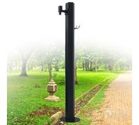 SnamicE Columna de Agua de Acero Inoxidable para jardín Exterior, Fuente Independiente con Soporte para Manguera, Grifo de Suelo, anticongelante, Hexagonal, Acero Inoxidable C, A-H,A-Hexagon