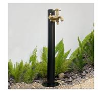 SnamicE Columna de Agua de jardín con Grifo, Grifo anticongelante para Exteriores, dispensador de Agua, Fuente Decorativa, un Color - Tubo Redondo 2,One Color-Round Tube 2