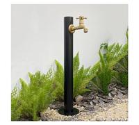 SnamicE Columna de Agua de jardín con Grifo, Grifo anticongelante para Exteriores, dispensador de Agua, Fuente Decorativa, un Solo Color - Tubo Redondo 1,One Color-Round Tube 1