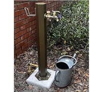 SnamicE Columna de Agua Retro para Exteriores, Decorativa Independiente para jardín y Patio, Soporte de Acero Inoxidable para tuberías y mangueras de Agua, para riego y Lavado de c,