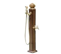 SnamicE Columna de Grifo para Exteriores Estilo Retro, Soporte Independiente para Manguera de jardín, Grifo de latón, Columna de Agua Vertical para jardín Resistente a Las heladas,