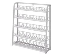 SnamicE Estante de Alambre de 5 estantes para Aperitivos, Organizador de Dulces de Metal para Tiendas de conveniencia, cafeterías y Cajas, 67 cm de Alto, Blanco, 60 x 15 x 6,White-60x15x67cm