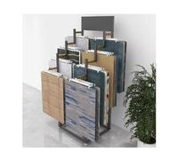 SnamicE Estante para Rollos de Tela, Expositor de Cortinas de pie, Expositor de muestras de Tela, Estante de pie para alfombras, para edredones/muestras de te,Black-60x50x165cm