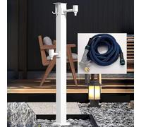 SnamicE Grifo de Agua Exterior, Columna de Agua para jardín Vertical, Soporte de Manguera Independiente, Grifo de Agua de Suelo, Grifo Exterior anticongelante, Bianco-D,Bianco-D