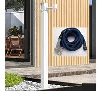 SnamicE Grifo de Agua Exterior, Columna de Agua para jardín Vertical, Soporte de Manguera Independiente, Grifo de Agua de Suelo, Grifo Exterior anticongelante, Bianco-B,Bianco-B
