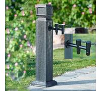 SnamicE Grifo de Columna de Agua para Manguera, Grifo Exterior, Columna de Agua para jardín Vertical, Grifo de Agua anticongelante, A-con Grifo Doble,A-with Dual Faucet