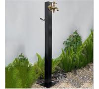 SnamicE Grifo Exterior de Acero Inoxidable, Columna de Agua Vertical Independiente para jardín con Gancho, Fuente de Agua de Metal para Jardines, Patios y Patios, diseño Duradero y,
