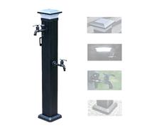 SnamicE Grifo Solar de Exterior con Columna de Agua, Soporte para jardín, Grifo de Manguera Independiente a Prueba de heladas con grifos Decorativos para paisajes.,