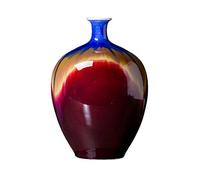 SnamicE Jarrón de cerámica con Esmalte Rojo Vintage para Sala de Estar, Mueble de TV, colección de Oficina, Botella Rohan de Estilo Chino, Adornos de Porcelana con Esmalte de Colo,