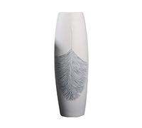 SnamicE Jarrón de cerámica con Plumas Blancas Simples para Sala de Estar, Porche, Piso, jarrón Grande, arreglo Floral Minimalista Moderno, decoración de cerámica, Arte Retro para,