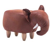 SnamicE Reposapiés de animales, taburete creativo de entrada de elefante para reemplazo de zapatos, bonito sofá otomano, cómodo reposapiés otomano junto a la cama en el dormitorio, rojo a-66 x 39 cm