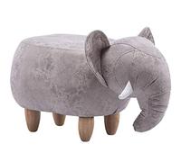 SnamicE Reposapiés de animales, taburete creativo de entrada de elefante para reemplazo de zapatos, bonito sofá otomano, cómodo reposapiés otomano junto a la cama en el dormitorio, gris claro a-66 x