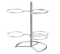 SnamicE Soporte metálico para Pelotas de Yoga de 1 Nivel, Organizador de Equipos de Ejercicio para Estudios de Yoga, gimnasios domésticos o comerciales, Color Plata, 140 cm,Silver-140cm
